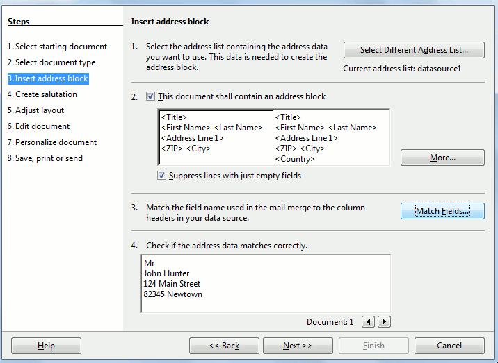 MailMerge on OpenOffice and LibreOffice